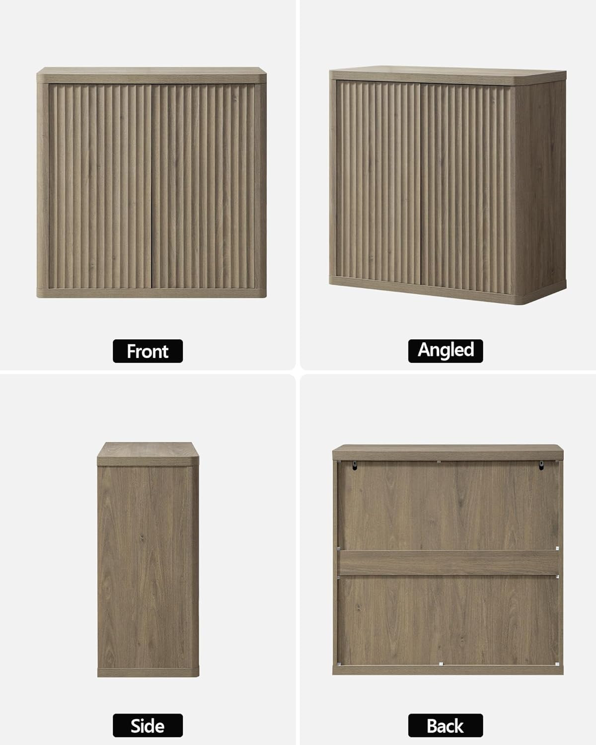 SICOTAS Buffet Cabinet with Storage Sideboard Accent Modern Credenza with Doors & Shelves Fluted ... | Amazon (US)