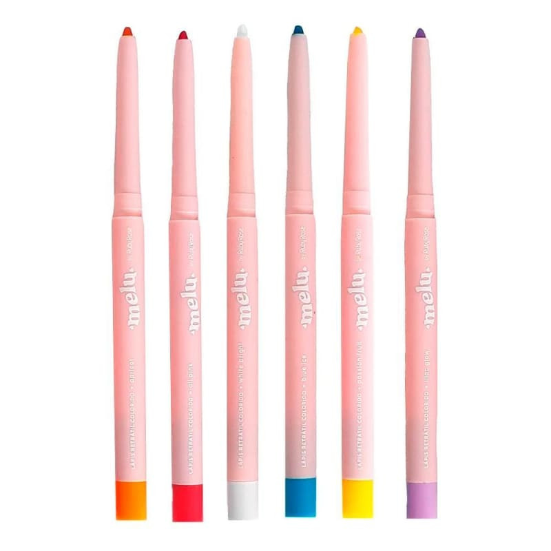Kit com 6 Lápis Retrátil para os Olhos Coloridos Melu by Ruby Rose | Beleza Na Web (BR)