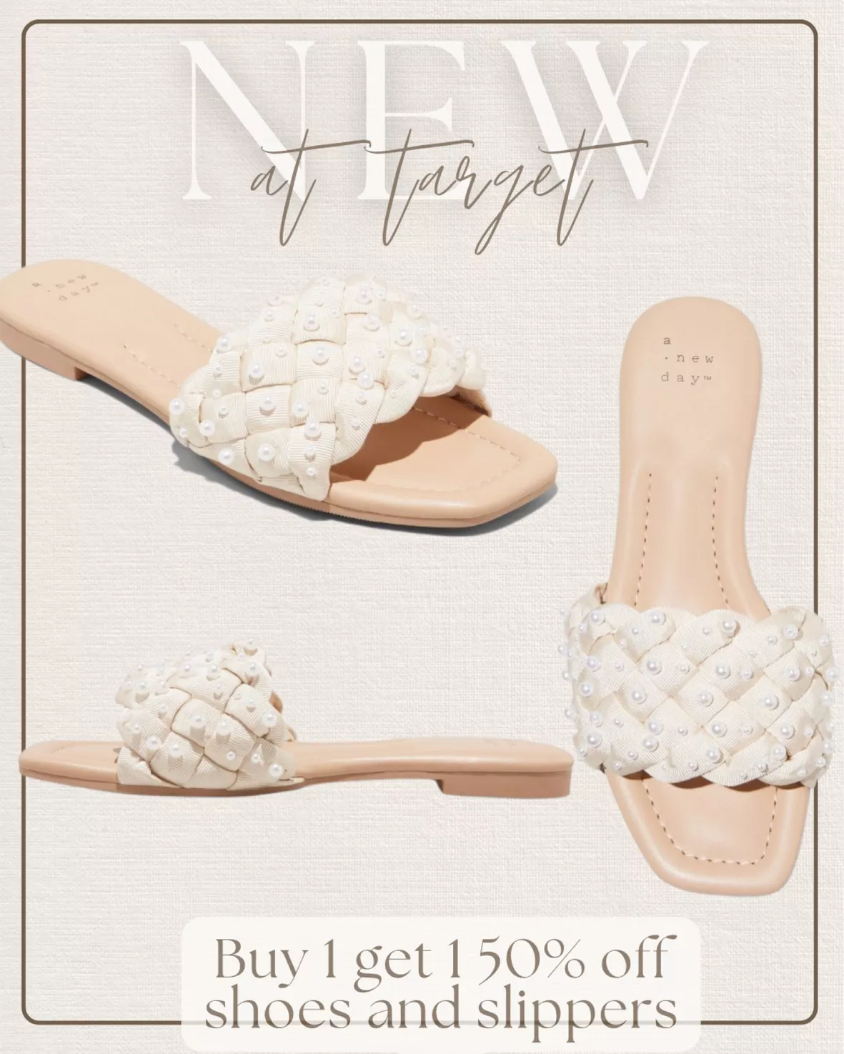Off White Embroidered Trim Slipper … curated on LTK