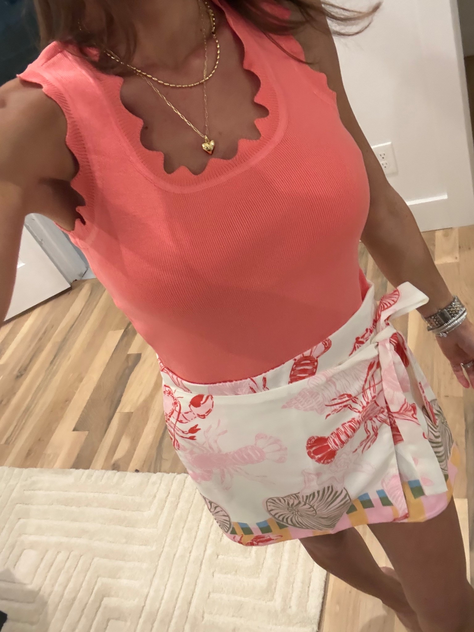 Wrap lobster skirt smallest size Amazon scalloped tank. Spring outfit vacation outfit 

#LTKPetite #LTKTravel #LTKootd