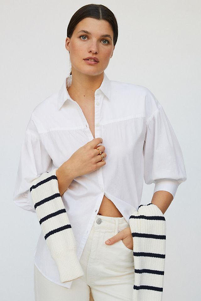 Maeve Poplin Buttondown | Anthropologie (US)