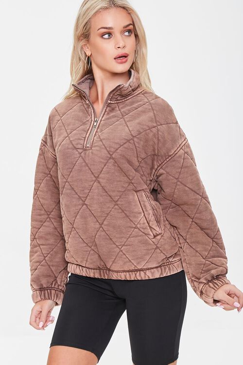 Quilted Half-Zip Pullover | Forever 21 | Forever 21 (US)