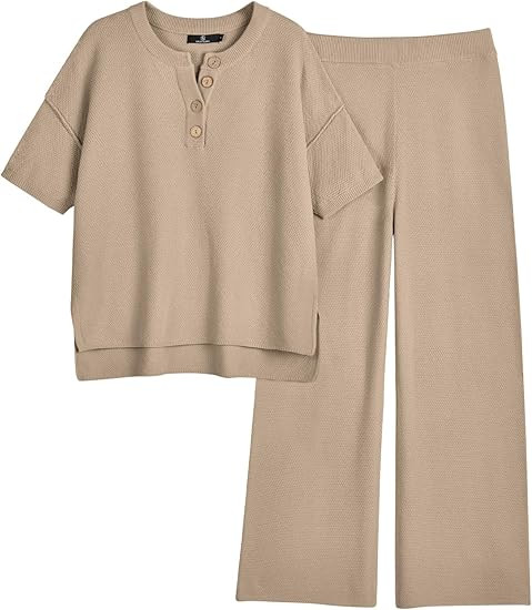 LILLUSORY Lounge Sets for Women 2 Two Piece Summer Outfits 2025 Matching Clothing Beach Vacation ... | Amazon (US)