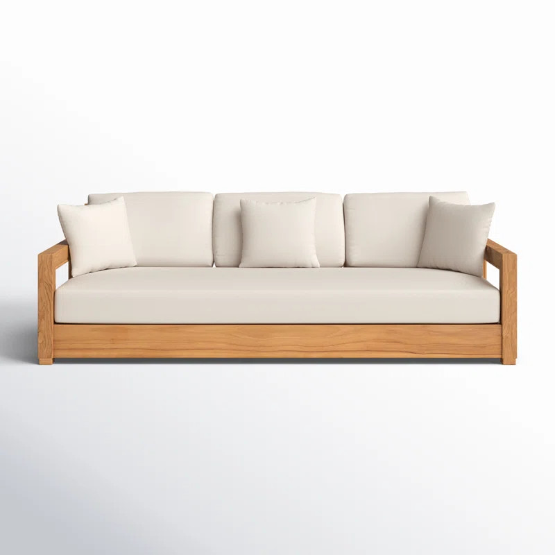 Melrose 76.55'' Teak Outdoor Patio Sofa | Wayfair North America