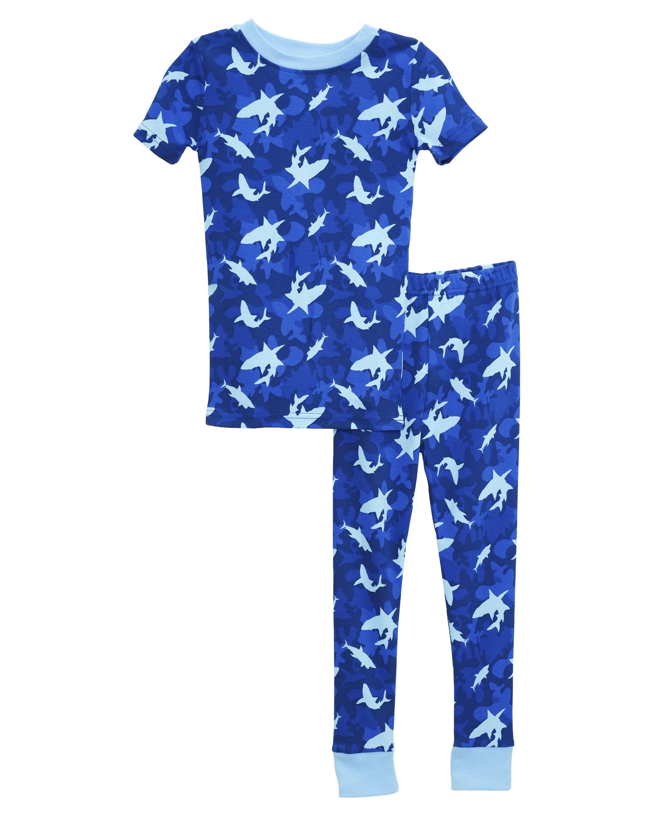Prestigez Boys Organic Cotton 2 Piece Pajama Set With Sharks, Sea Life, Size: 6 | Walmart (US)