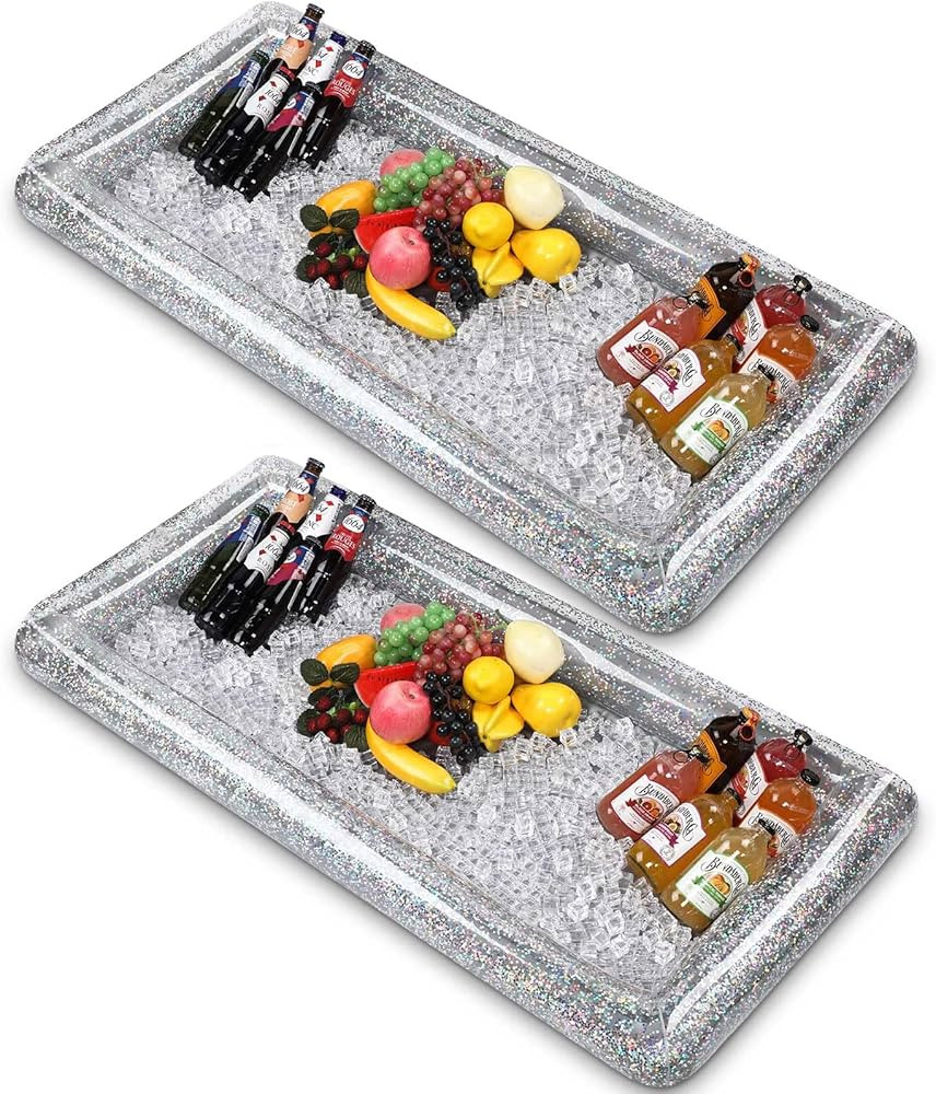 2 Pieces Inflatable Buffett Cooler Inflatable Food Cooler Buffet Inflatable Serving Bar Tray with... | Amazon (US)