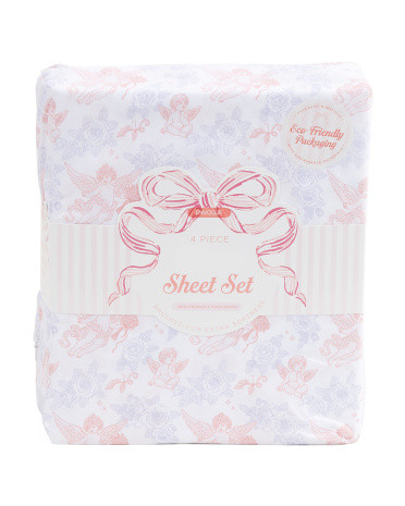 Cherubs With Ribbons Sheet Set | TJ Maxx
