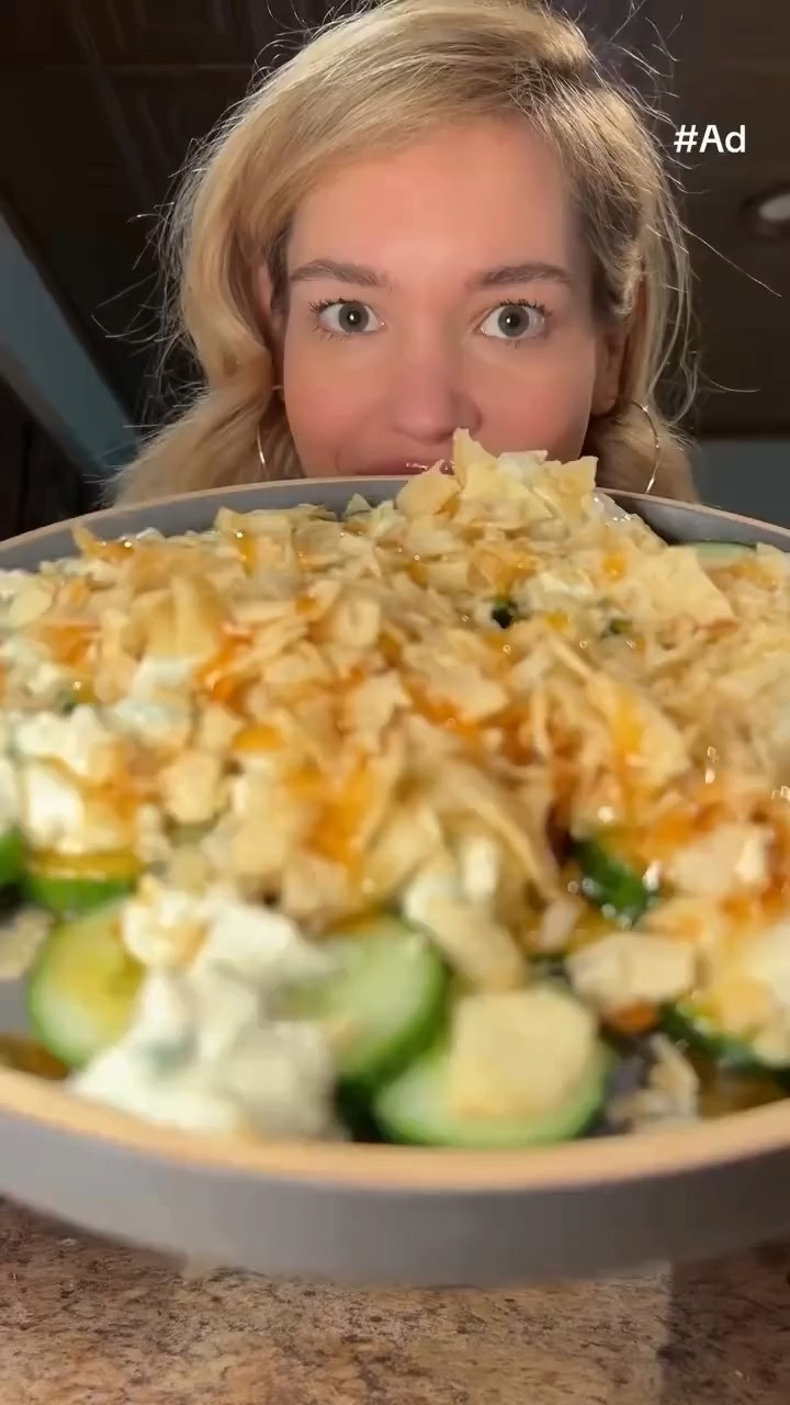 creamy, so crunchy and just fabulous. Each wedge is also 25 calories and has 2g of protein!

@The Laughing Cow is amazing on these nachos but you can spread it on crackers, stuff a potato or make a delicious dill pickle dip. 

 #LTKootd #LTKfoodie #LTKvlog