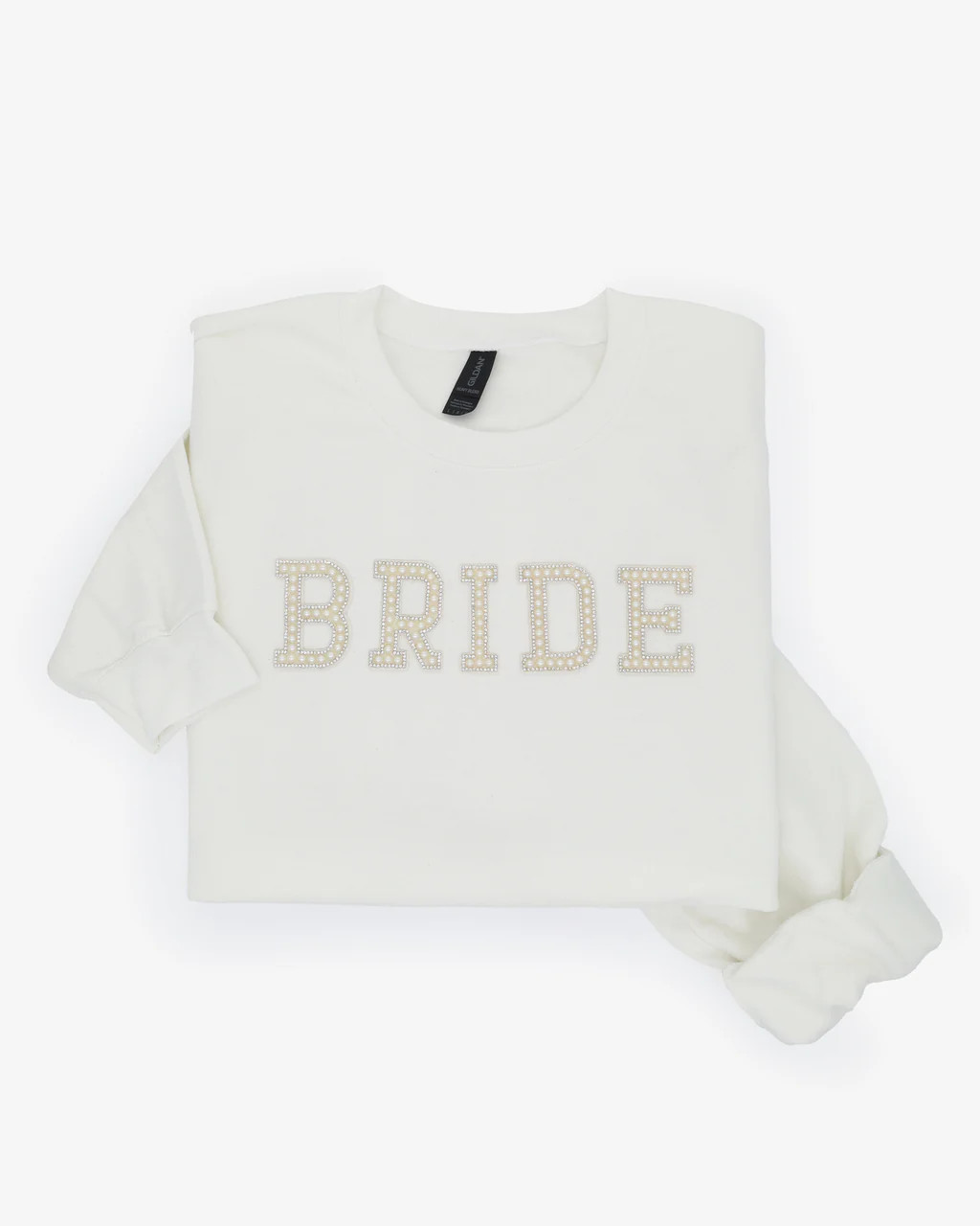 Bridal Sweatshirt with Pearl Letters Embellishments | Kailee P.