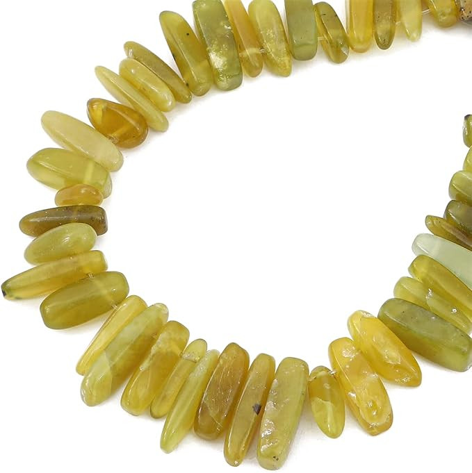 Natural Taiwan Jade Irregular Teardrop Stone Beads 0.4"-1.2" Loose Semi Gemstone Beads for Jewelr... | Amazon (US)