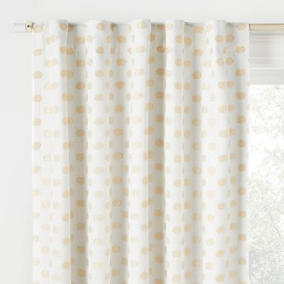 84" Kids' Blackout Window Panel Clip Gold - Pillowfort™: Polka Dot, Energy Efficient, Indoor, OEKO-TEX Certified | Target