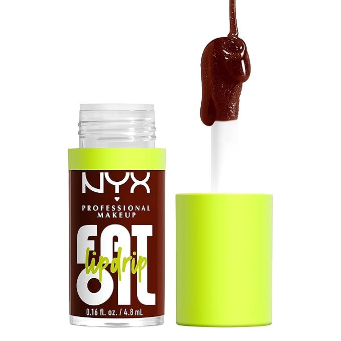 NYX PROFESSIONAL MAKEUP Fat Oil Lip Drip, Moisturizing, Shiny and Vegan Tinted Lip Gloss - Status... | Amazon (US)