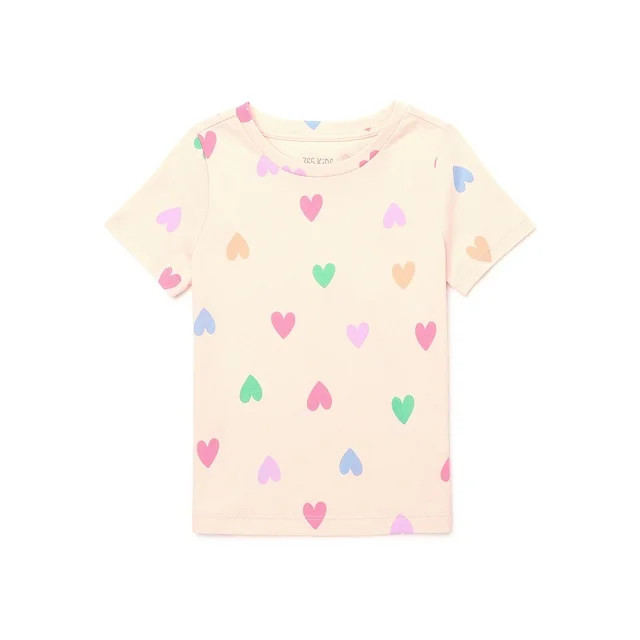 365 Kids from Garanimals Girls Print Tee with Short Sleeves, Sizes 4-10 | Walmart (US)