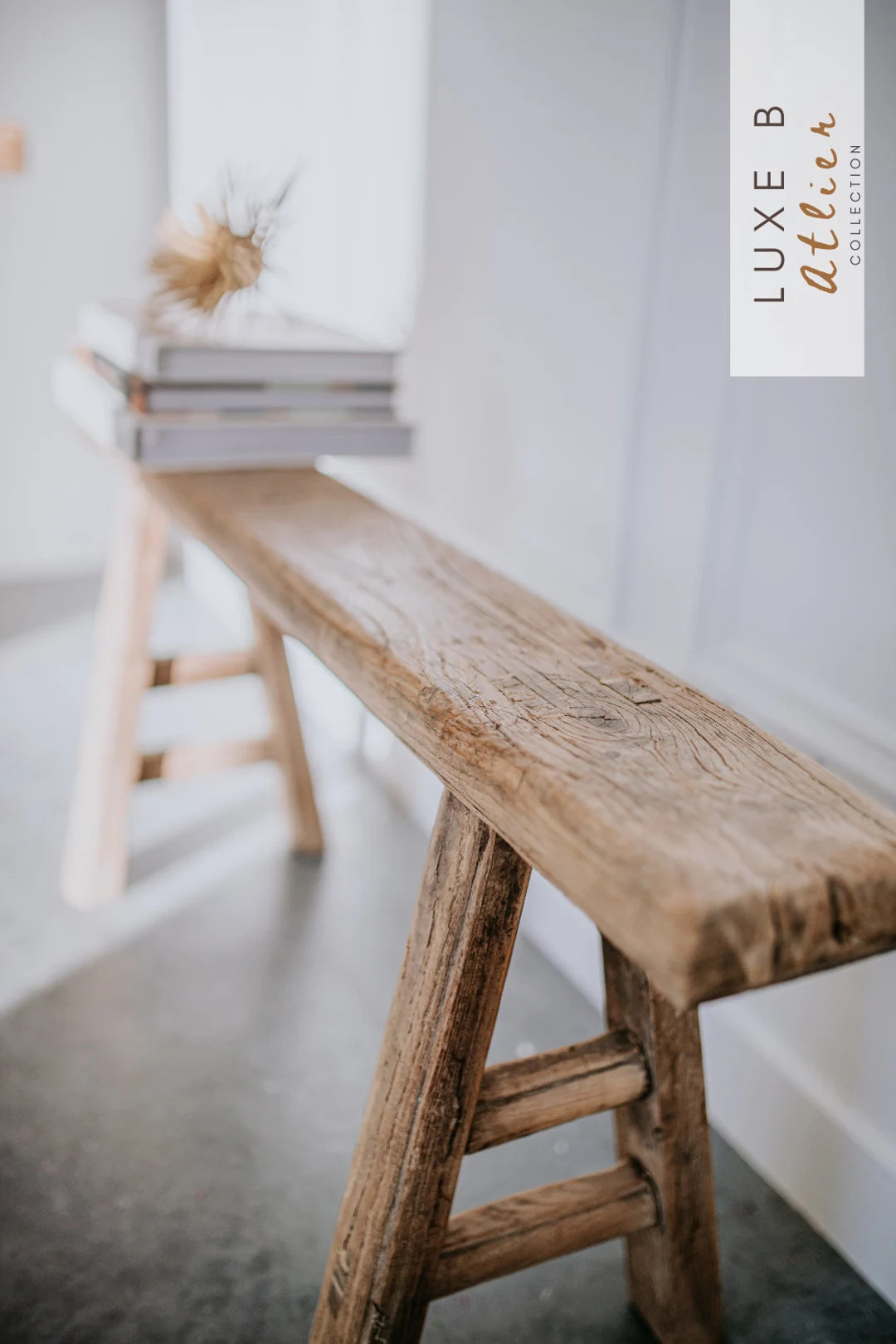 Luxe B Atelier Skinny Elm Bench Vintage Inspired Chinese Furniture Wooden Recycled Weathered Benc... | Etsy (US)