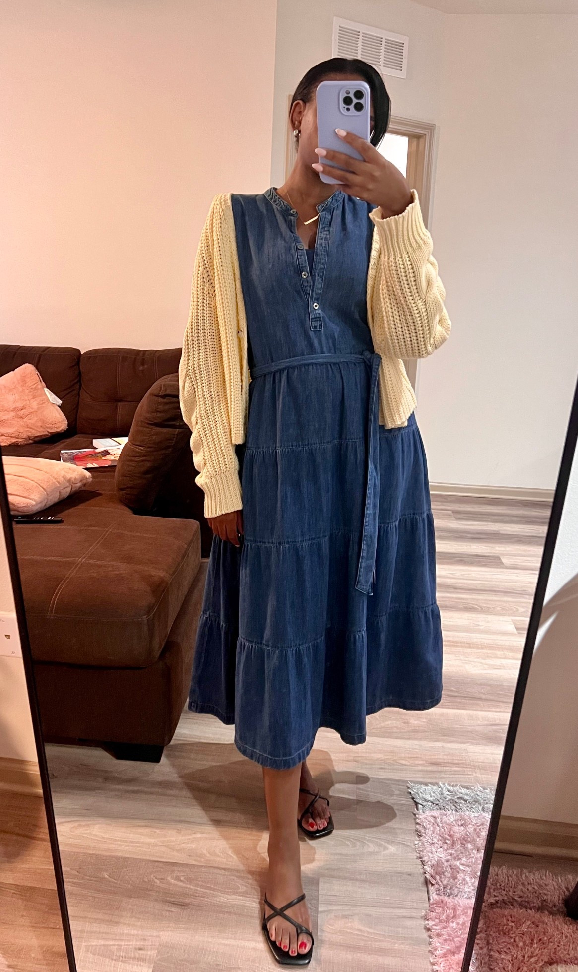 50 degrees in FL today but I’m still in my favorite sandals 🩴 Bringing in the sunny vibes with a bright chunky cardigan for a pop of color ☀️ 

#LTKSeasonal #LTKGiftGuide #LTKCyberWeek