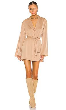 LPA Dress Shirt with Waist Tie in Champagne Beige from Revolve.com | Revolve Clothing (Global)