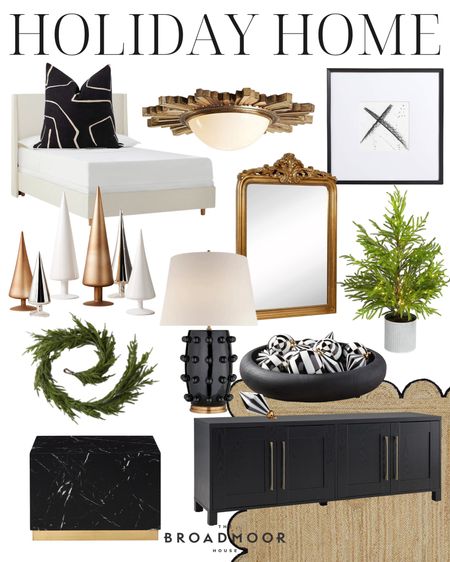 Modern Christmas home decor Christmas decor, modern home, upholstered bed, media Console, affordable furniture, gold mirror, restoration hardware inspired, wall frames, gallery wall, Christmas tree, Christmas ornaments, black-and-white Christmas, white Christmas, target home, target fines, black marble coffee table, living room furniture, bedroom furniture, flush mount lighting, gold lighting, brass light, bathroom light, table lamp, living room, bedroom, entryway console

#LTKHoliday #LTKSeasonal #LTKhome