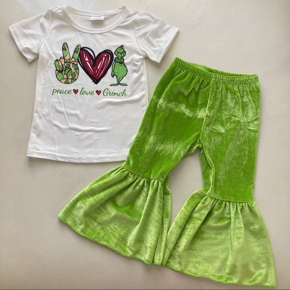 The Grinch Peace Love ❤️ velvet pants set | Poshmark