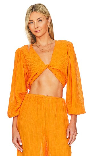 Palmera Top in Tangerine | Revolve Clothing (Global)