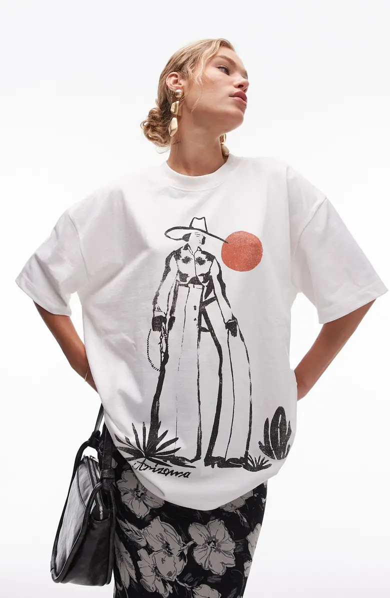 Cowgirl Oversize Cotton Graphic T-Shirt | Nordstrom