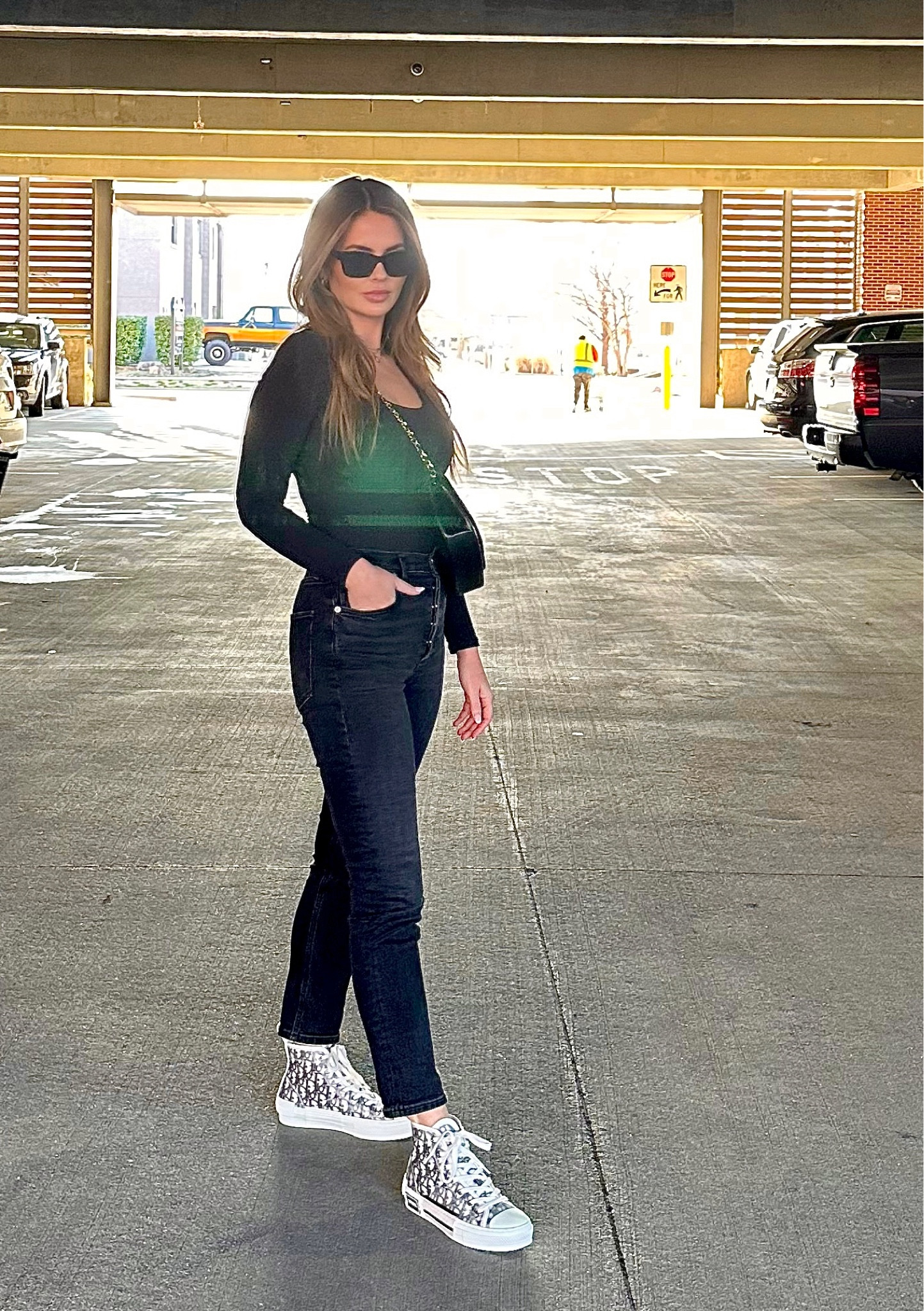 All black outfit. Black jeans. Black bodysuit. Dior b23. Chanel bag. Classic style  

#LTKstyletip #LTKFind