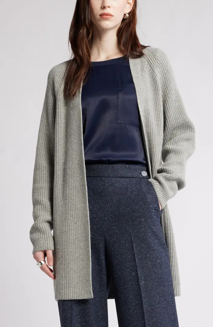 Rib Long Cardigan | Nordstrom