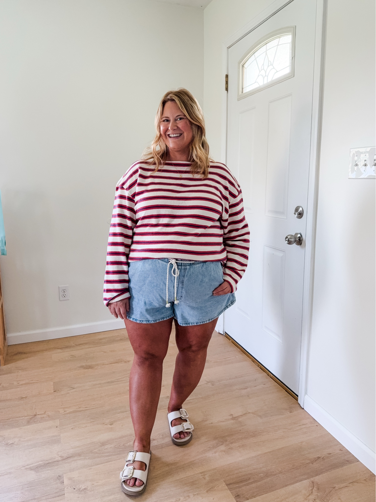 Wearing an XL in my shirt and an XXl in my drawstring denim shorts.

#LTKBump #LTKMidsize #LTKSeasonal