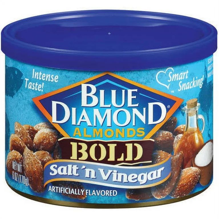 Blue Diamond Almonds Bold Salt 'N Vinegar Almonds, 6 Oz. | Walmart (US)