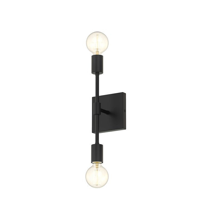 Prospect 2-Light Wall Sconce, Matte Black | Lights.com