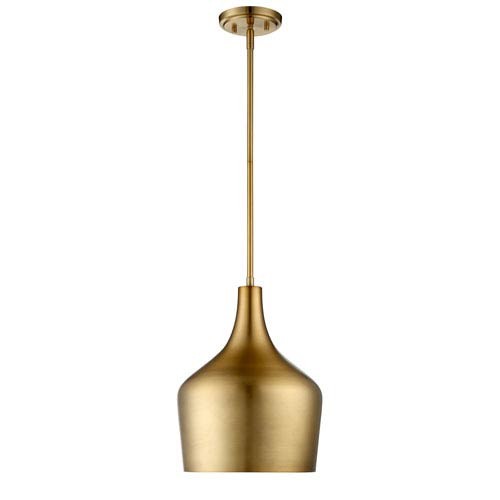 251 First Uptown Natural Brass One Light Pendant | Bellacor | Bellacor