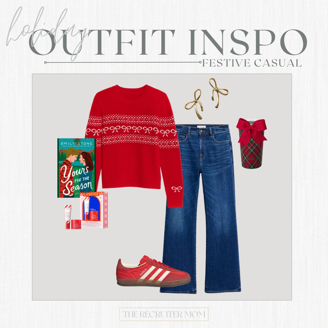 Bow Sweater Comfy Festive Casual Holiday Look 

#LTKHoliday #LTKMidsize #LTKSeasonal