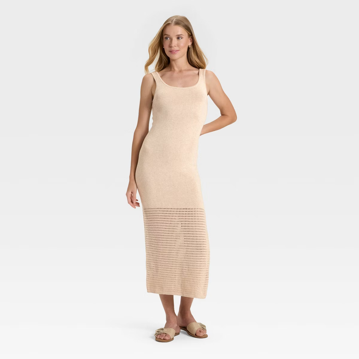 Women's Midi Sweater Dress - Universal Thread™ Green M | Target