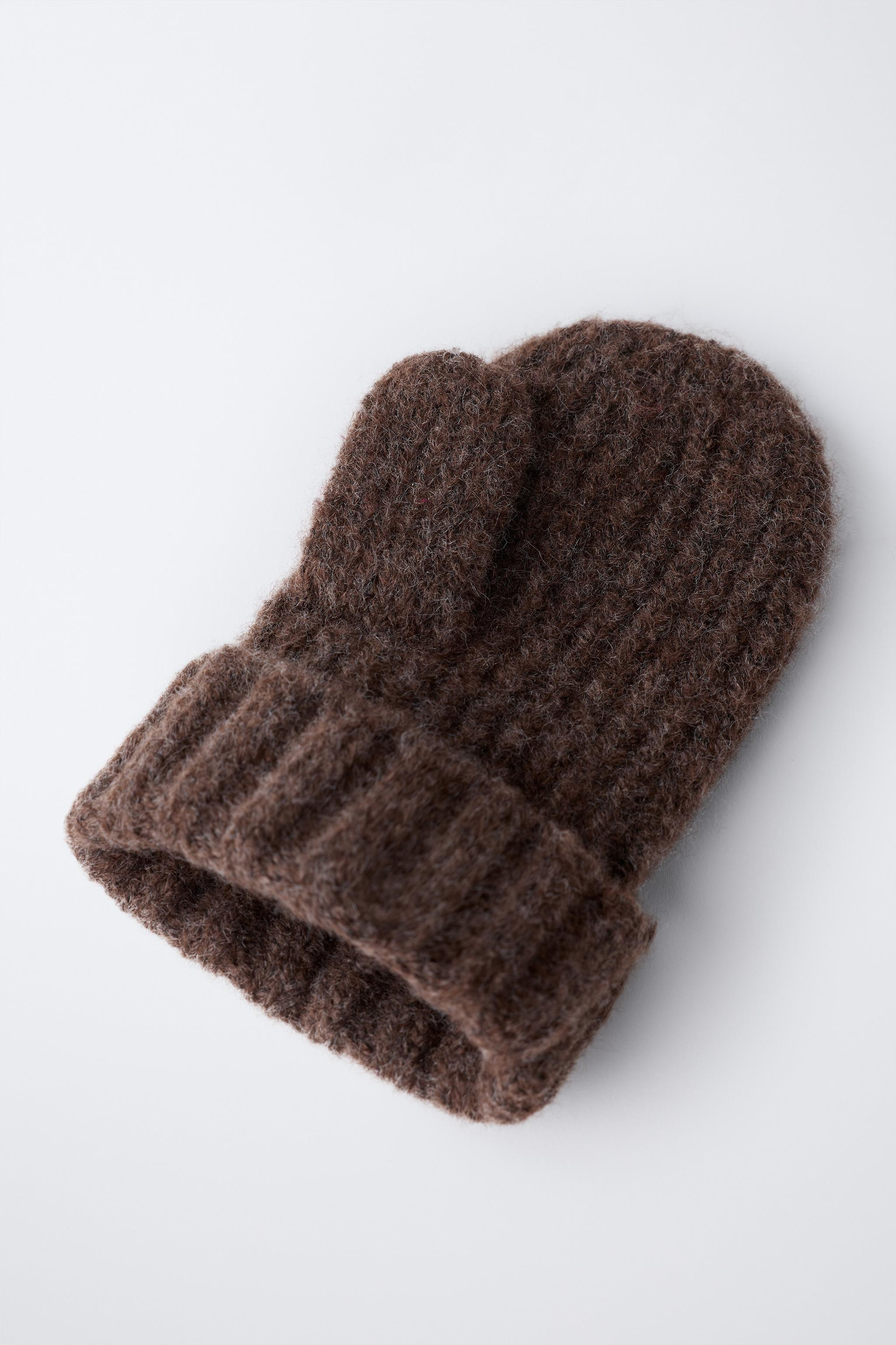 PLAIN KNIT MITTENS | Zara US