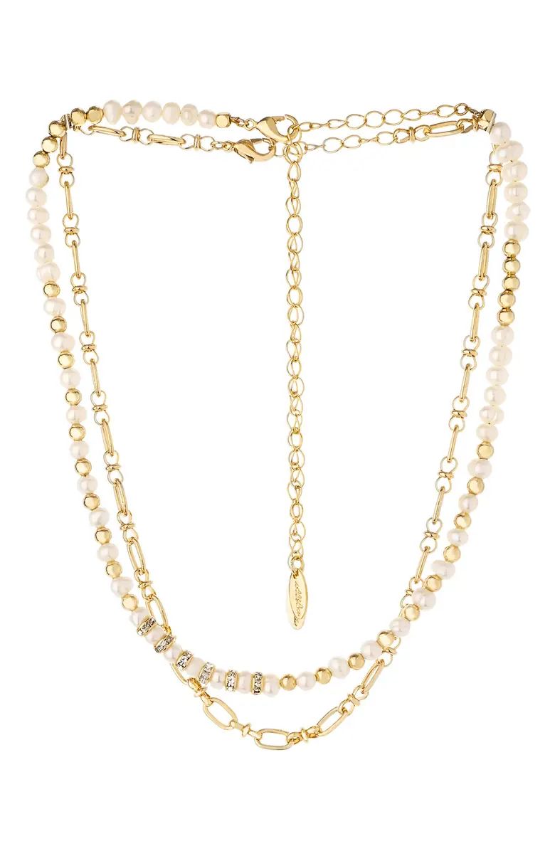Set of 2 Freshwater Pearl and Chain Necklaces | Nordstrom