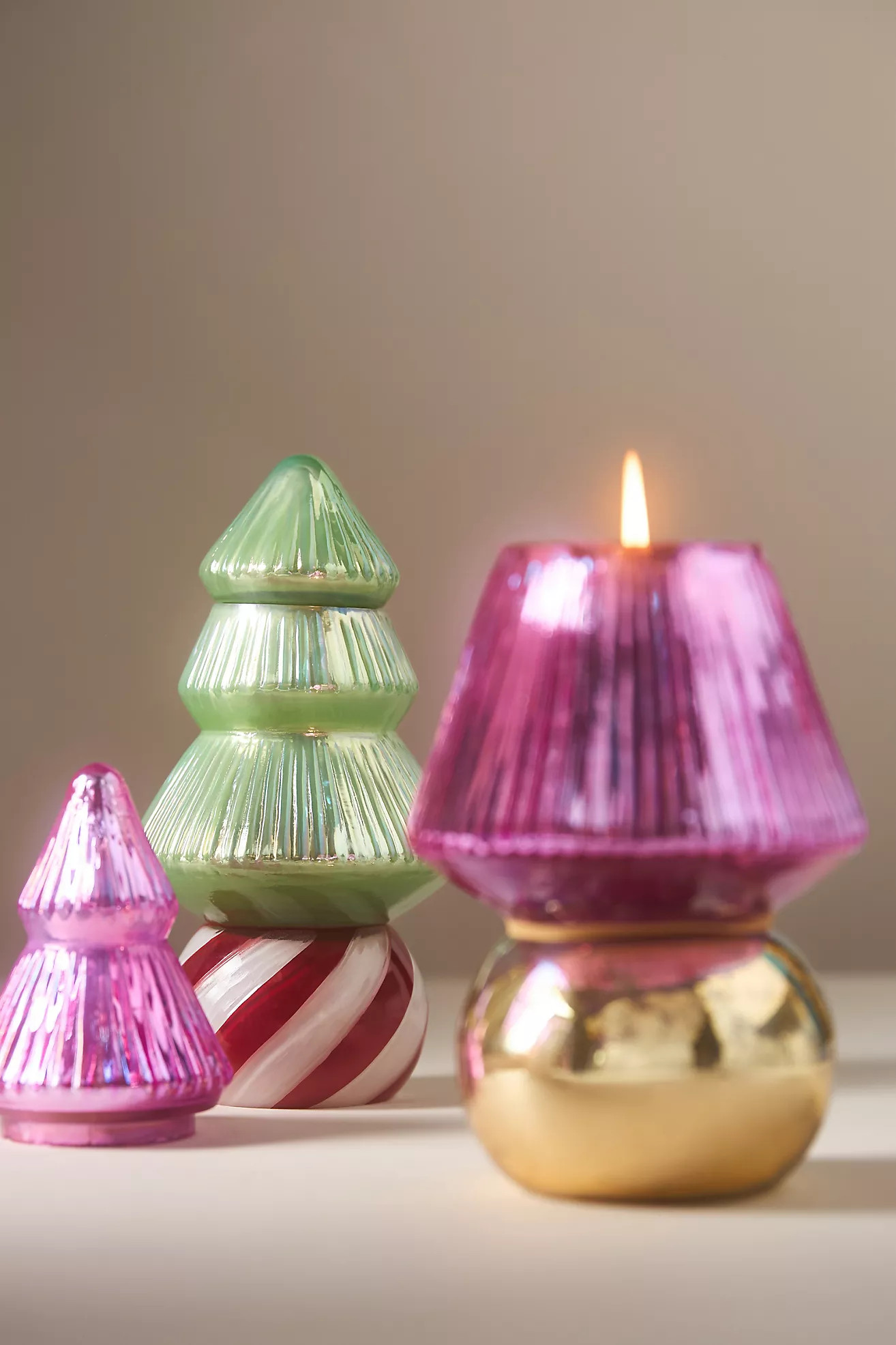 Le Cirque Woody Fresh Balsam & Cedarwood Glass Tree Candle | Anthropologie (US)