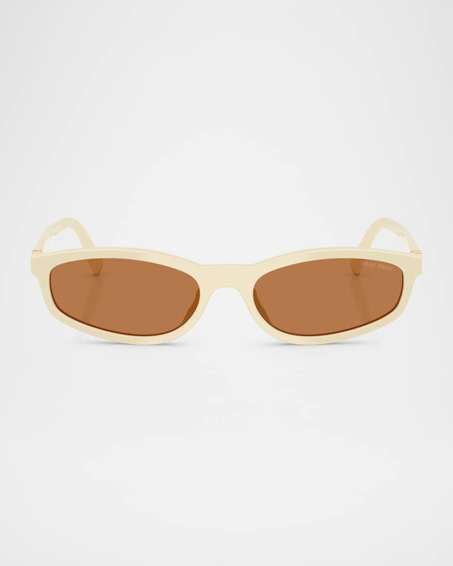 Miu Regarde MU A06S Acetate Oval Sunglasses | Neiman Marcus