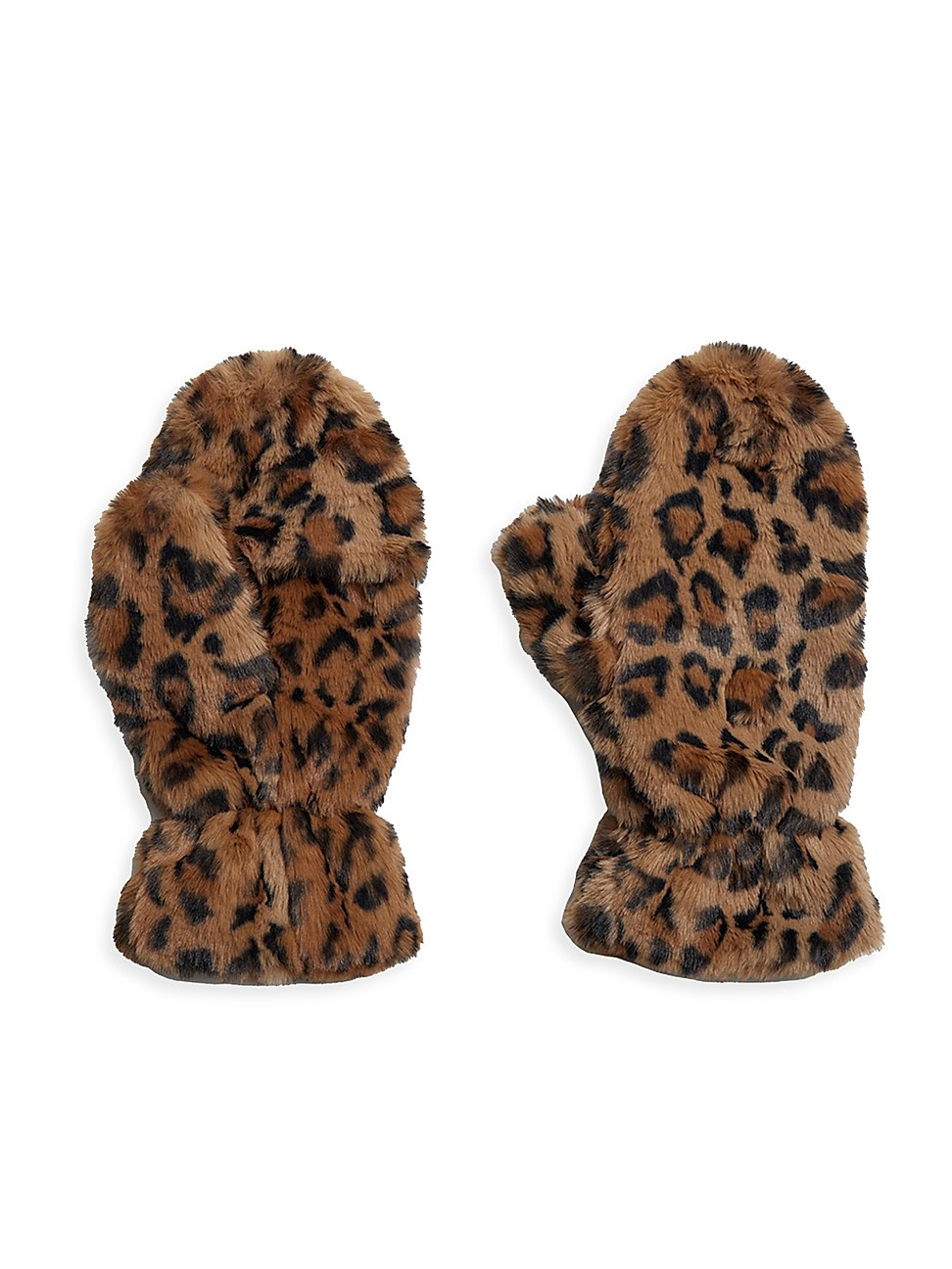 Women's Coco Faux Fur Flip-Top Mittens - Leopard | Saks Fifth Avenue