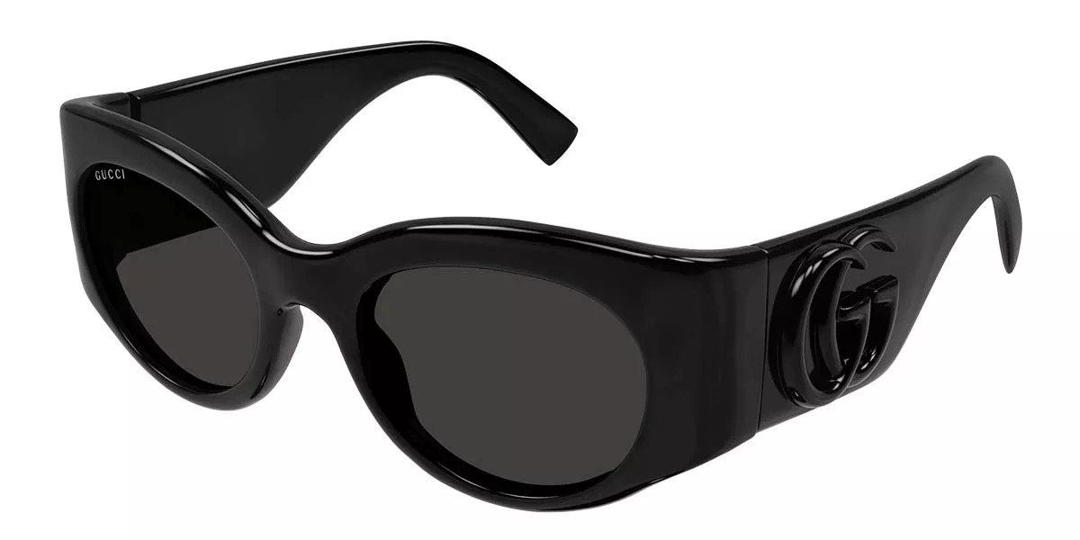 Gucci GG1544S 001 Women’s Sunglasses Black Size 53 - Free RX Lenses - Free RX Lenses | SmartBuyGlasses Global