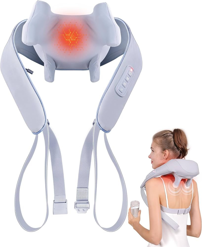 Electric Shiatsu Back and Neck Massager, Cordless Shoulder Massager with Heat, Deep Tissue 3D Kne... | Amazon (US)