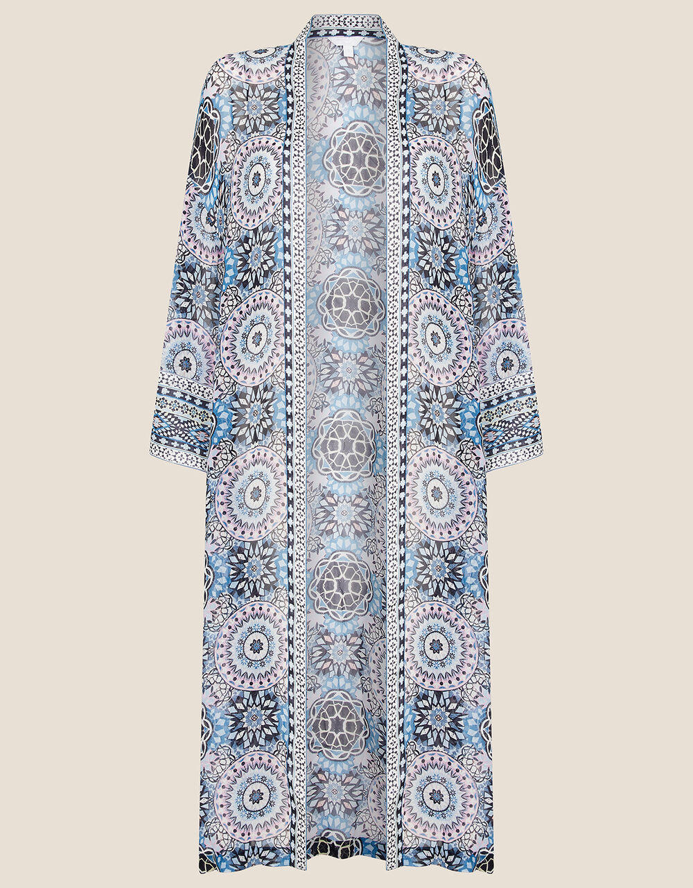 Leighton Geo Print Kimono Blue | Monsoon (UK)