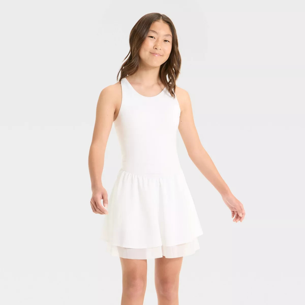 Girls' Knit Double Layer Dress - All In Motion™ | Target