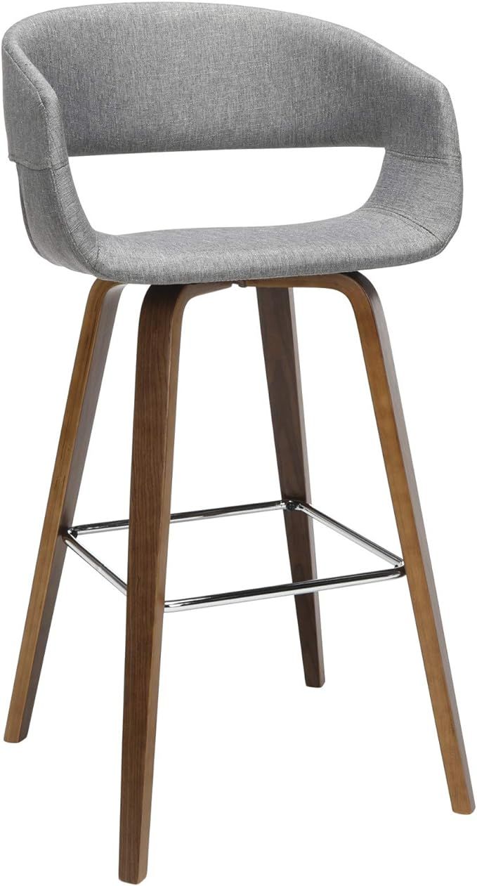OFM 161 Collection Mid Century Modern 2 Pack 26" Low Back Bentwood Frame Stool, Fabric Upholstery... | Amazon (US)