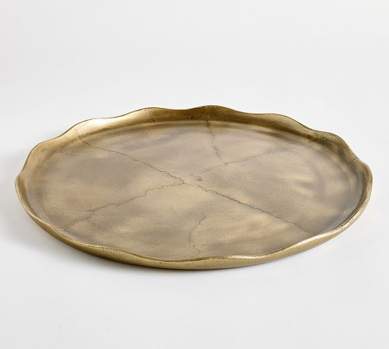 Brass Scalloped Tray | Pottery Barn (US)