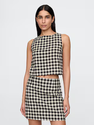 Linen-Blend Shell Tank Top | Gap (CA)