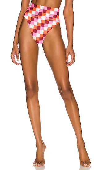 Highway Bikini Bottom in Sangria Checkers | Revolve Clothing (Global)