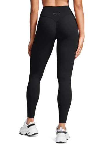 Womens High Waist No Front Seam Scrunch Butt Leggings Workouts 25 Inches V-Back Scrunch Booty Gym... | Amazon (US)
