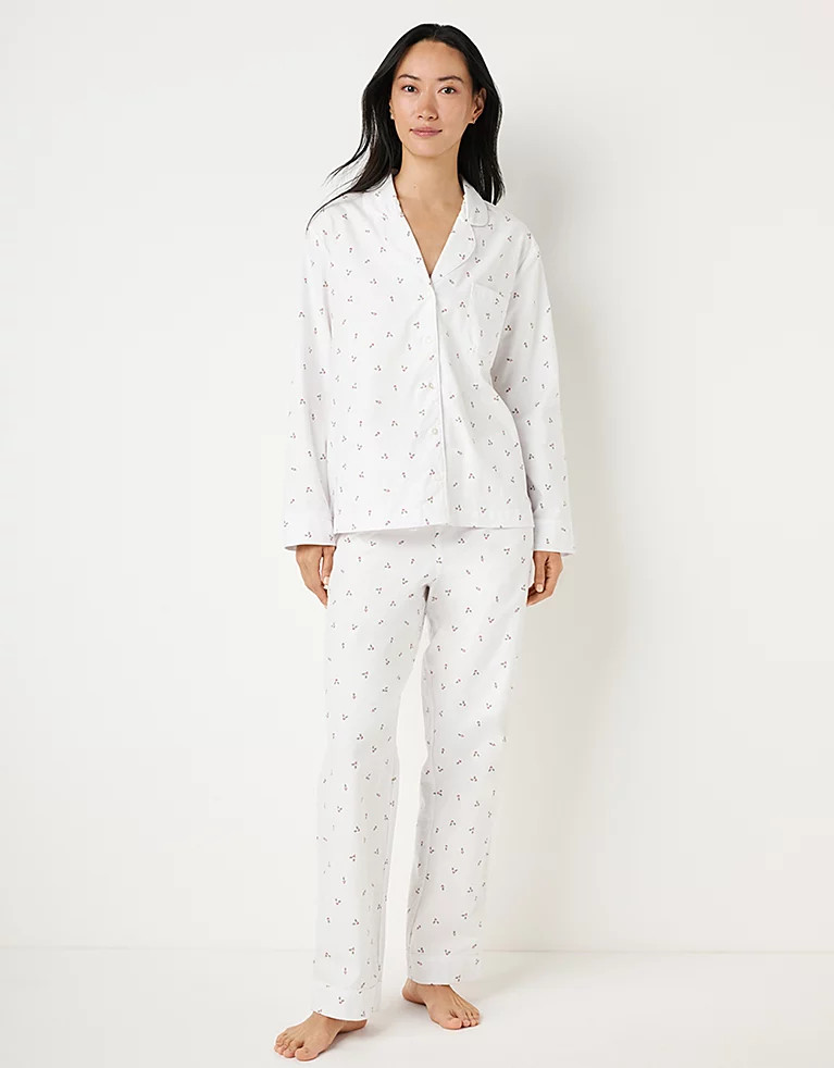 Brushed Cotton Holly Pyjama Set | The White Company UK & ROW