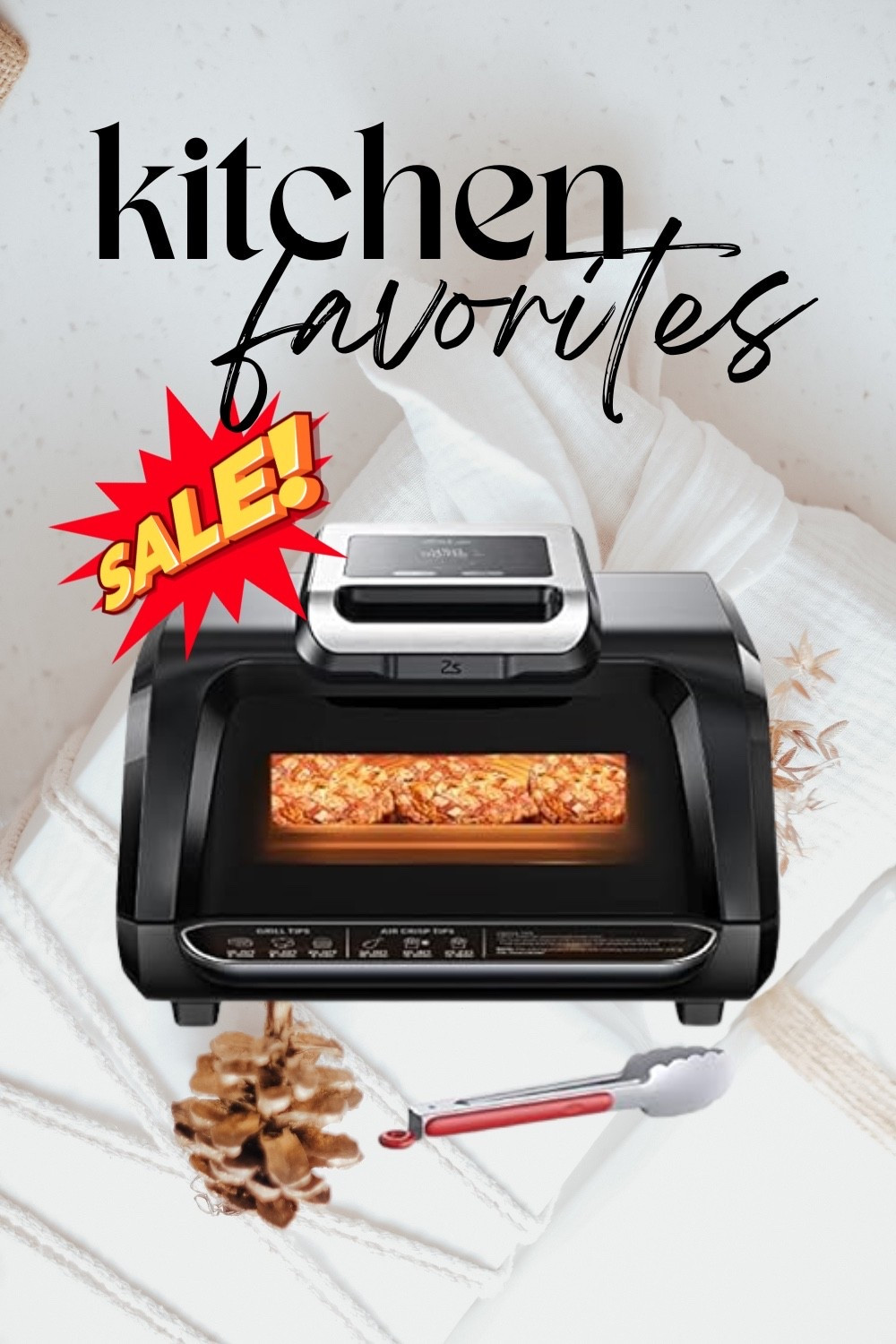 Indoor Grill Air Fryer Combo with See-Through Window, 7-in-1 Smokeless Electric Air Grill

#LTKHome #LTKSaleAlert