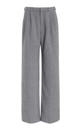 The Low Favorite Houndstooth Twill Wide-Leg Pants | Moda Operandi (Global)