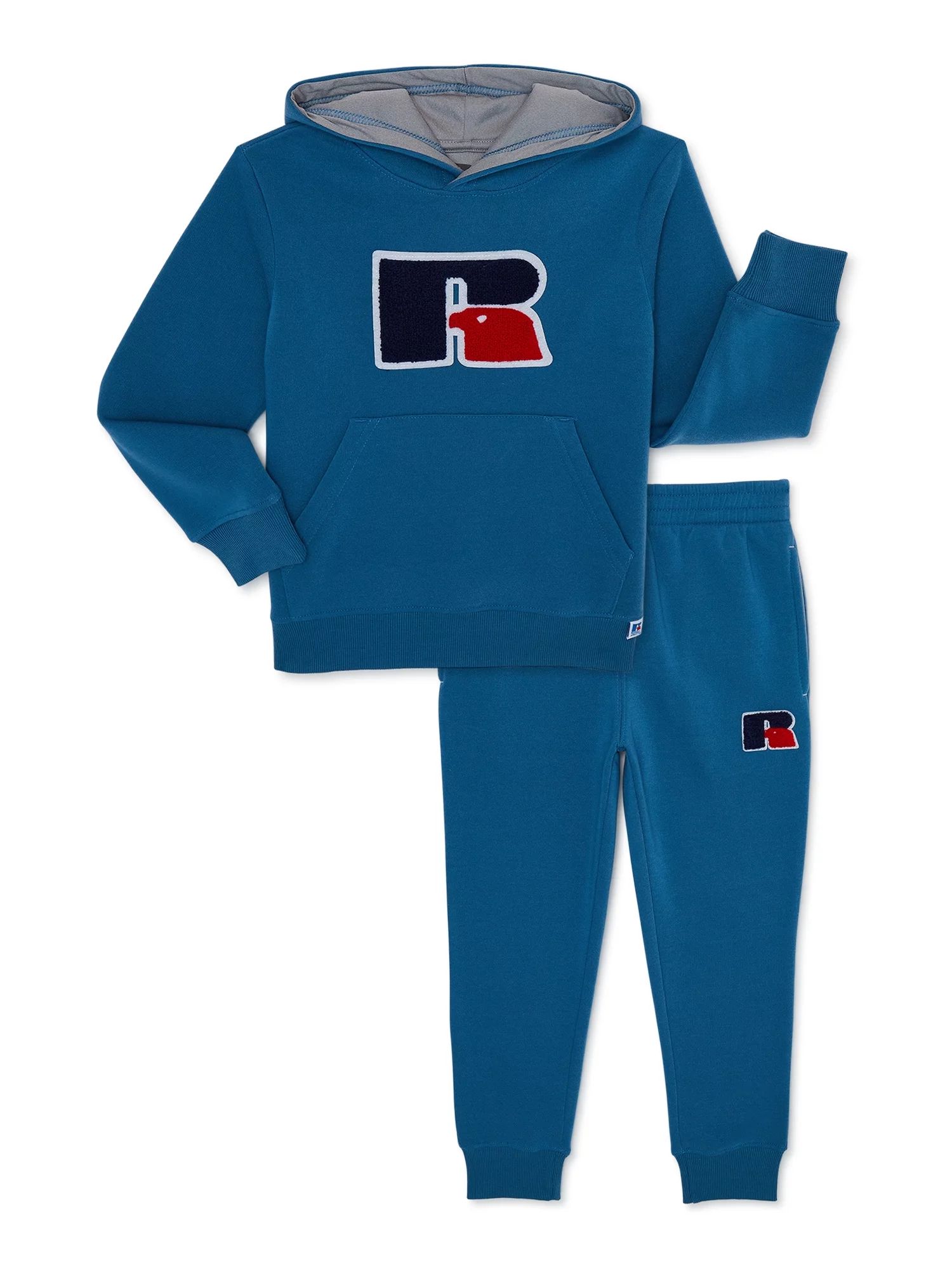 Russell Athletic Boys Chenille Fleece Hoodie and Jogger, 2-Piece Set, Sizes 8-16 | Walmart (US)